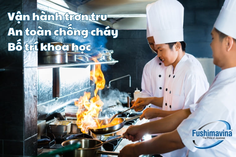 những tiêu chí của bếp nhà hàng công nghiệp