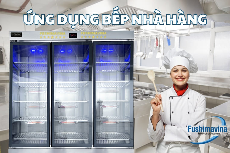 tủ được ứng dụng ở môi trường nhà bếp lớn