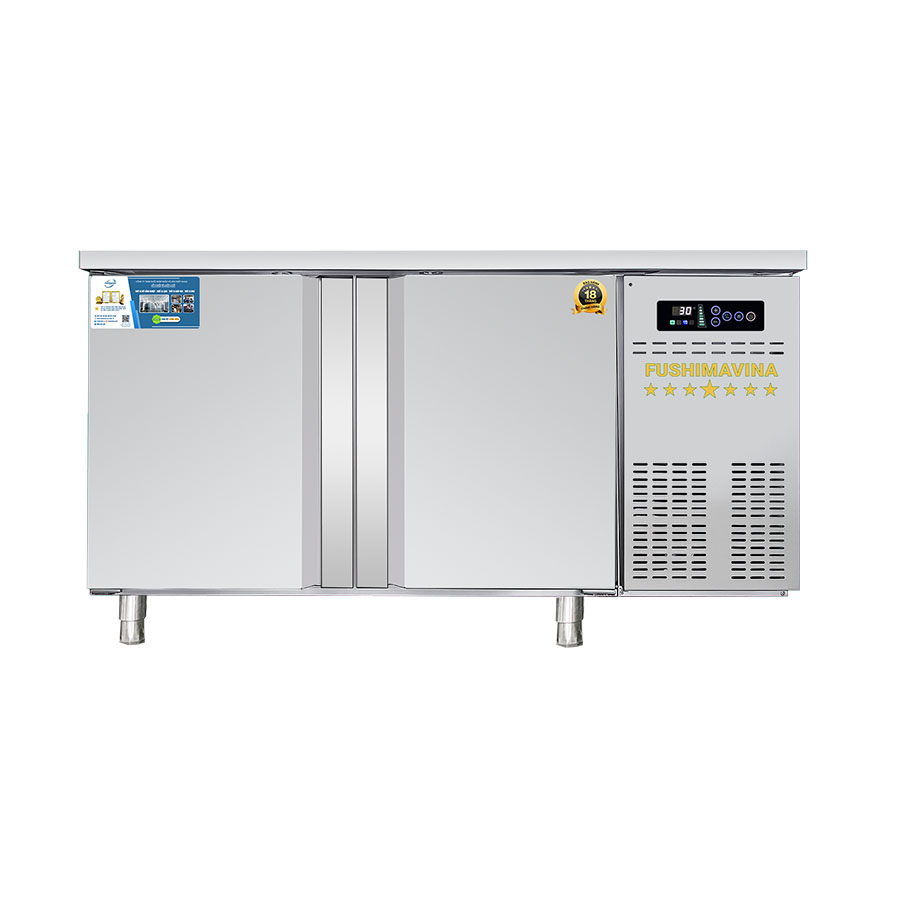 Bàn Lạnh 2 Cánh Inox 1m5 Quạt Gió