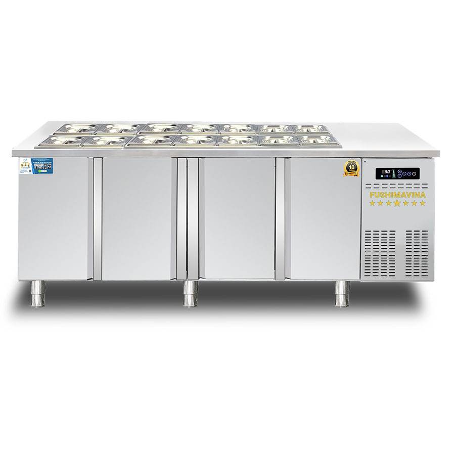 Bàn Salad 2m3 Cánh Inox