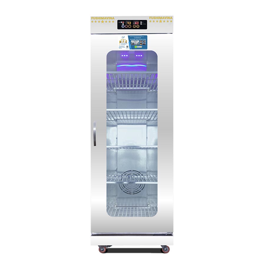 Tủ Sấy Bát Đĩa Cánh Kính 600L 2 Lớp Quạt Gió