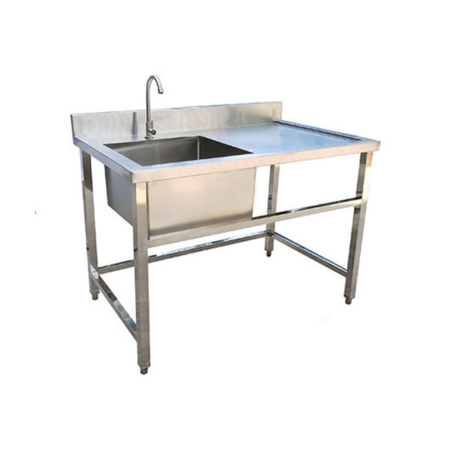 Chậu rửa đơn có chỗ để đồ