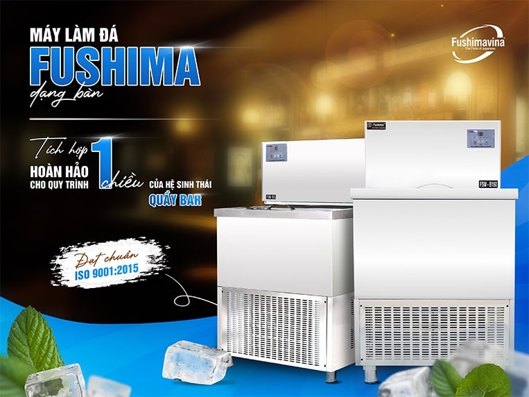 máy làm đá viên dạng bàn cho khách sạn