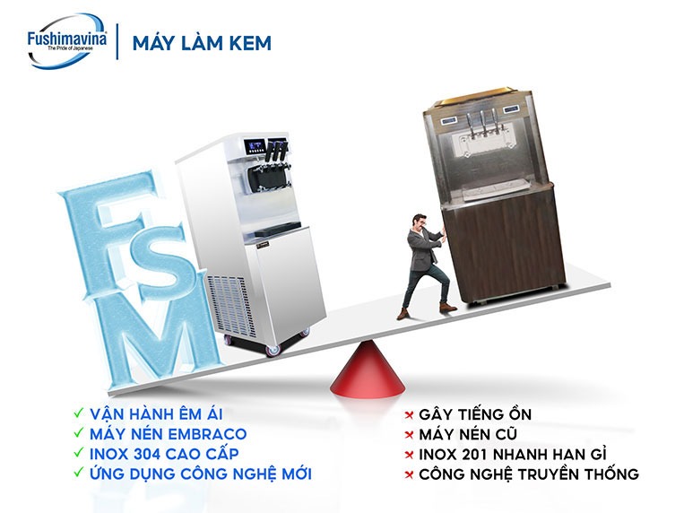 máy làm kem tươi nhật bản dạng đứng có hệ thống khuấy trộn mạnh mẽ