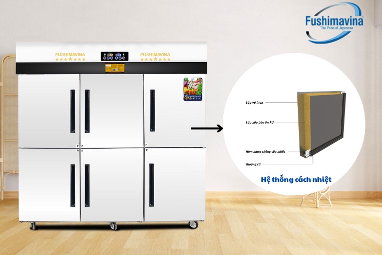 Hệ thống cách nhiệt giúp tủ hạn chế thất thoát nhiệt tối đa
