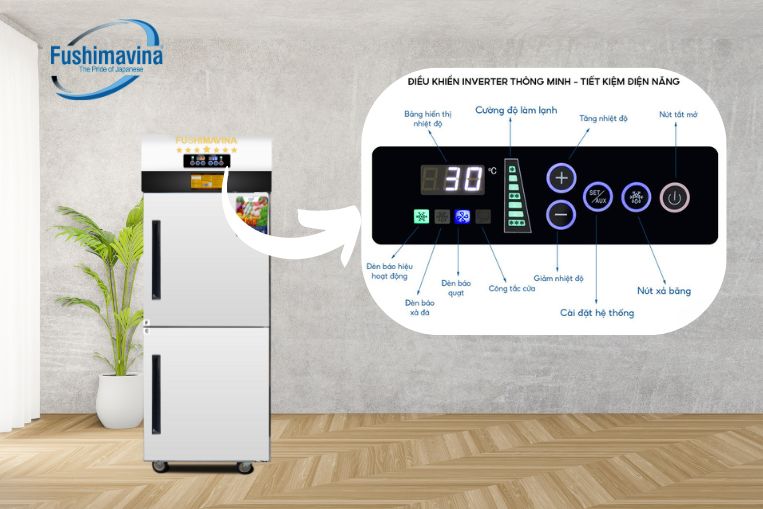 Cài đặt nhiệt độ với bảng điều khiển điện tử