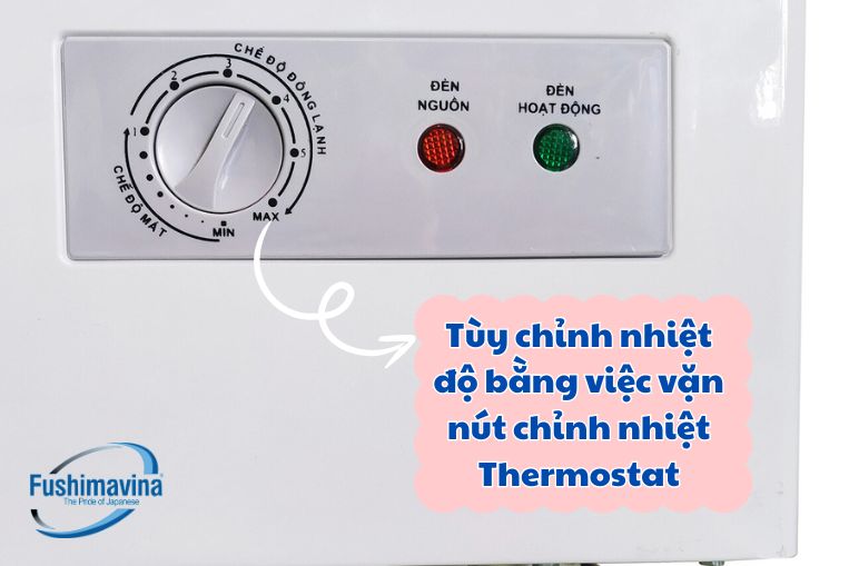 Cài đặt nhiệt độ với bảng điều khiển cơ