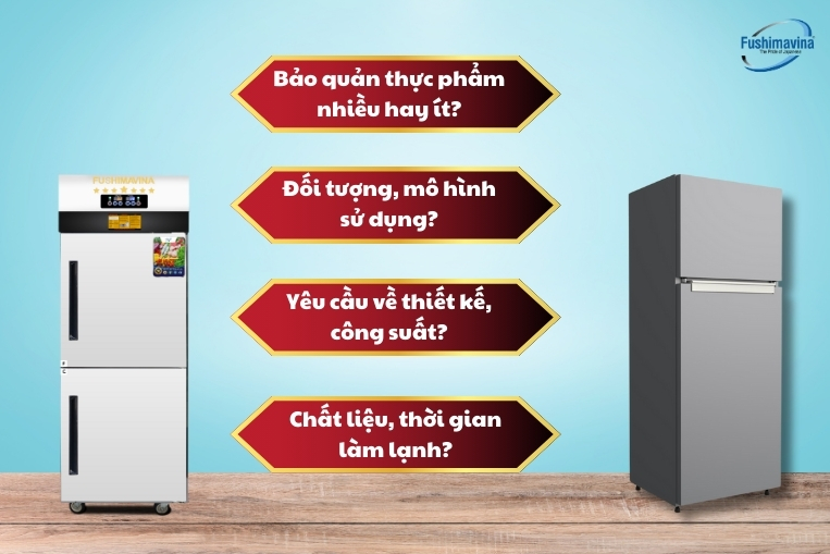 Sự khác biệt giữa tủ lạnh và tủ đông