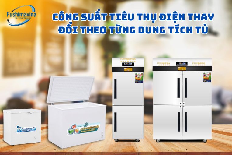 Công suất của các dòng tủ đông thông dụng