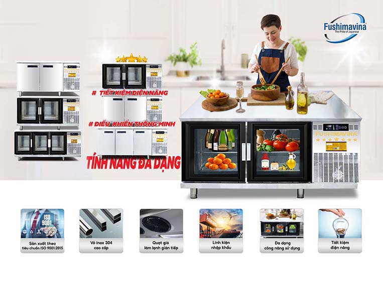 Ưu điểm của bàn lạnh cánh kính 1m2