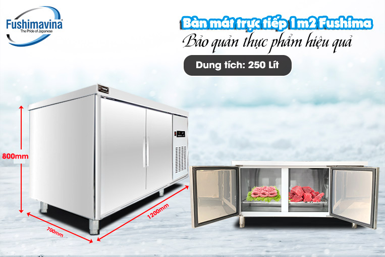 Bàn mát trực tiếp 1m2 Fushima