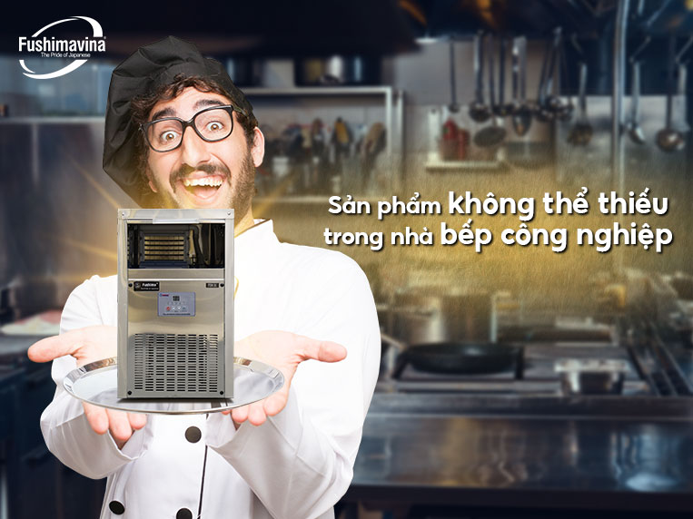 Máy làm đá viên 30kg Fushima phù hợp với mô hình kinh doanh vừa và nhỏ