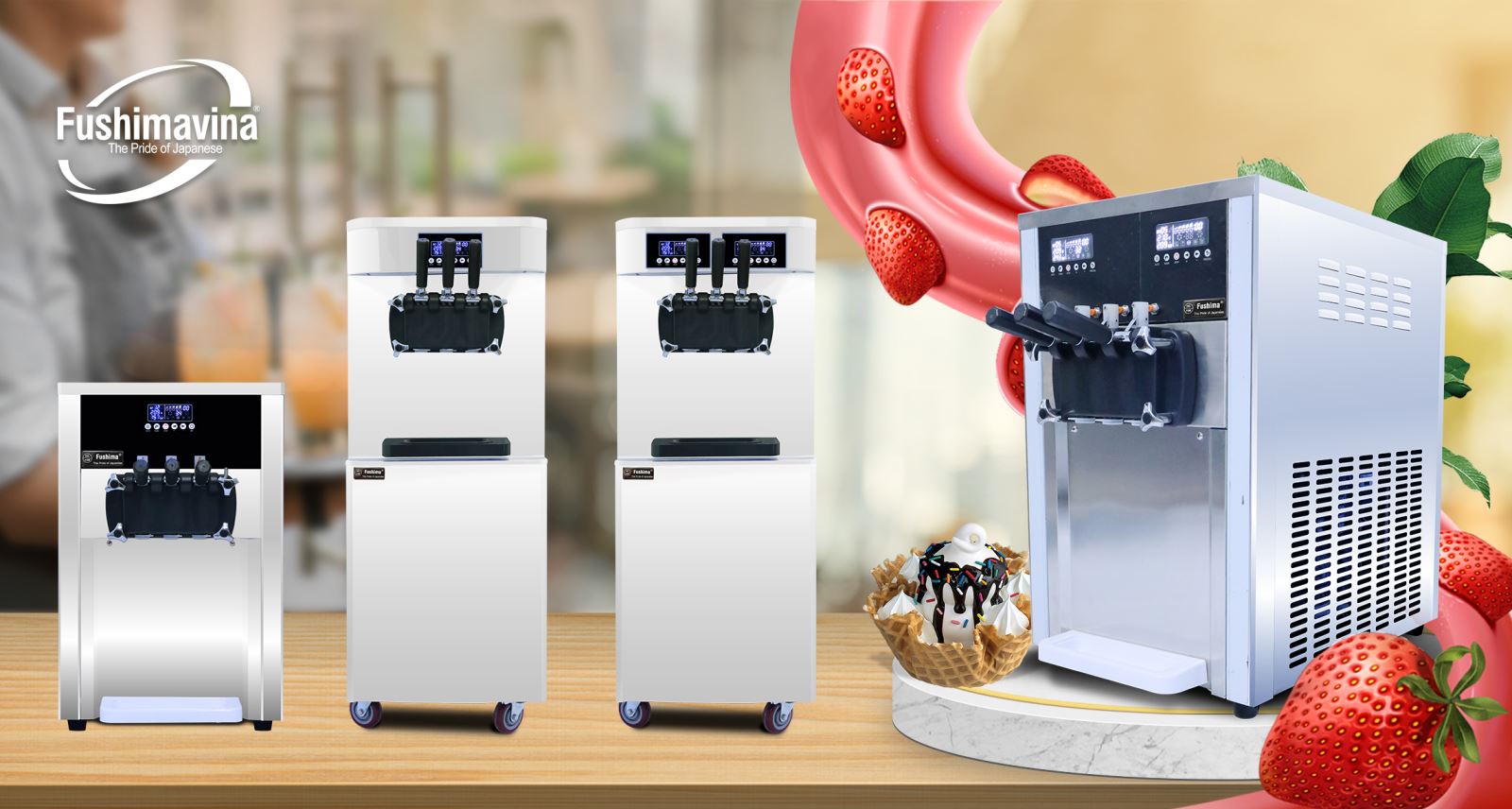 Máy làm kem tươi cho quán cafe