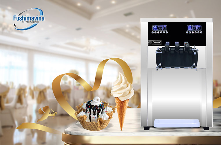 Máy làm kem tươi cao cấp 3 máy nén dạng bàn