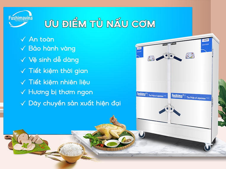 Ưu điểm nổi bật của tủ cơm điện 24 khay Fushima