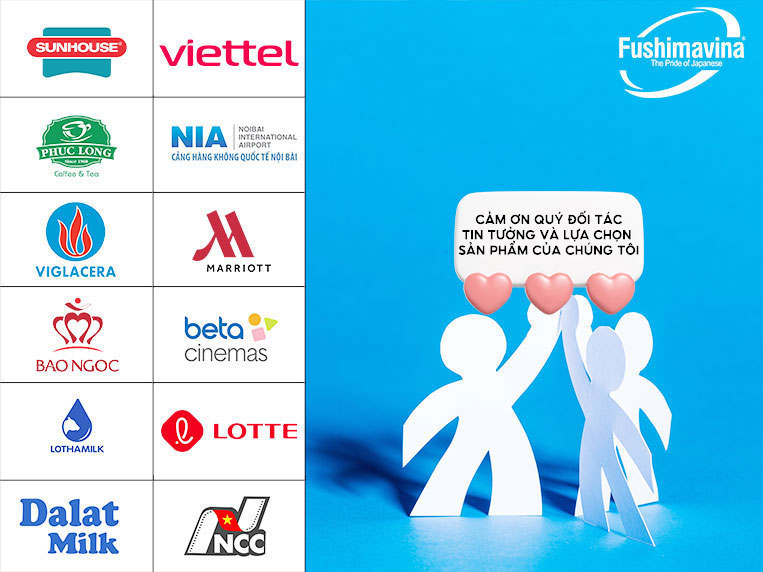 Đối tác uy tín tin tưởng và sử dụng sản phẩm Fushima