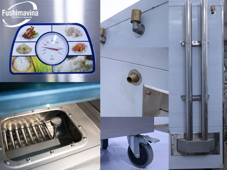 Cấu tạo làm nên chất lượng tủ cơm gas 24 khay Fushima 