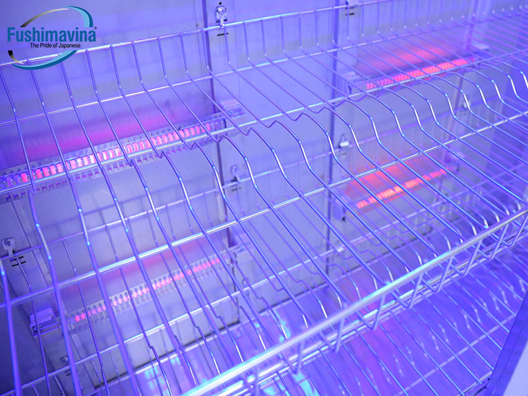 Tủ sấy bát 600L cánh kính