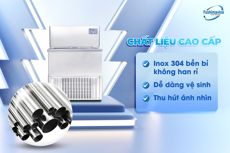 Chất liệu inox 304 cao cấp, đảm bảo an toàn vệ sinh thực phẩm
