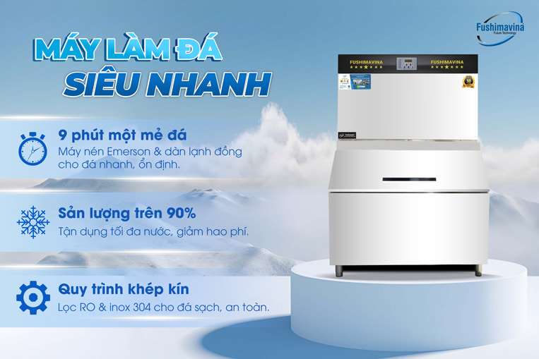 Thời gian làm đá nhanh