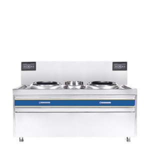 Bếp Từ Công Nghiệp Đôi 12KWx2 Mặt Lõm Phi 600