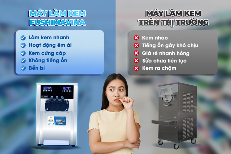 Ưu điểm vượt trội của máy làm kem Fushimavina