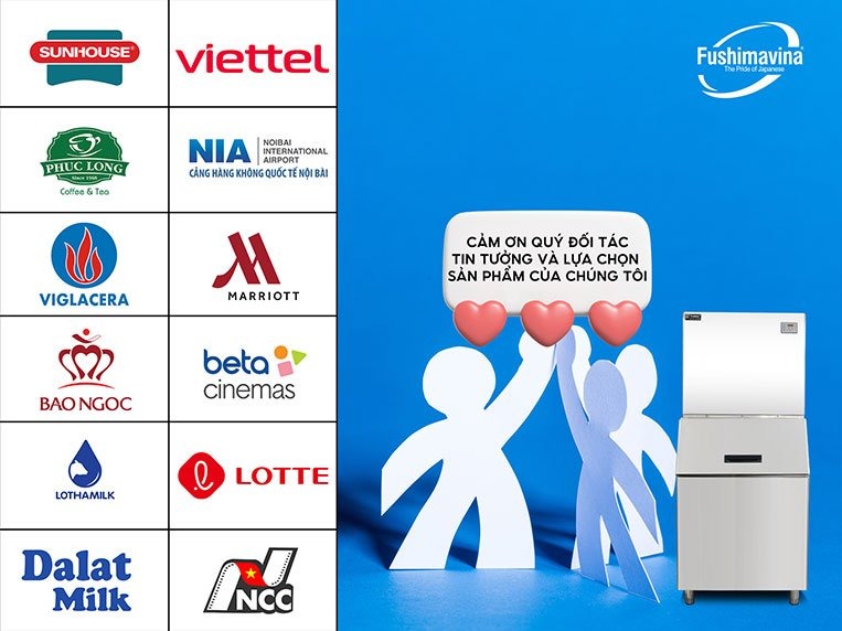 Những khách hàng lớn đã và đang sử dụng bếp từ công nghiệp của hãng Fushima