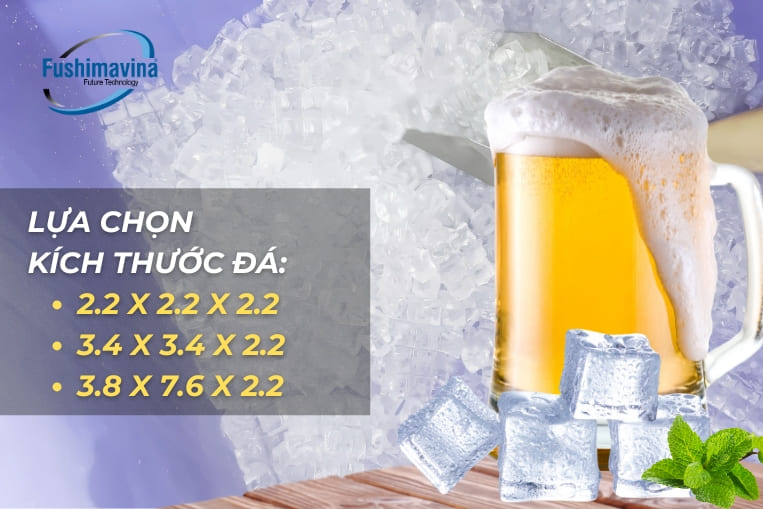 lựa chọn kích thước đá viên phù hợp mô hình kinh doanh