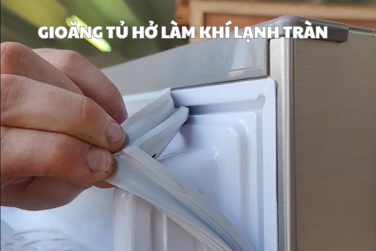 Gioăng tủ lạnh bị hỏng gây rò rỉ nhiệt độ