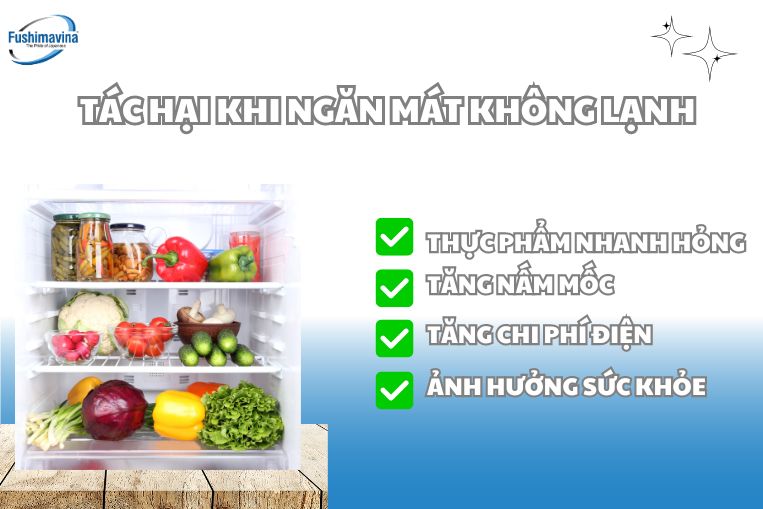 ảnh hưởng khi ngăn mát không đủ lạnh